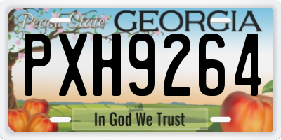GA license plate PXH9264