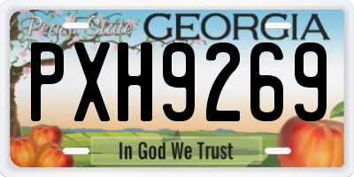 GA license plate PXH9269
