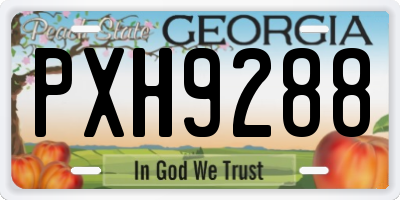 GA license plate PXH9288