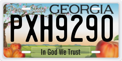 GA license plate PXH9290
