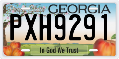 GA license plate PXH9291