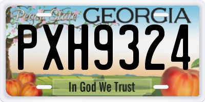 GA license plate PXH9324