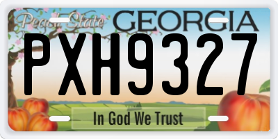 GA license plate PXH9327