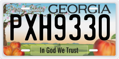 GA license plate PXH9330