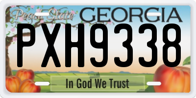 GA license plate PXH9338