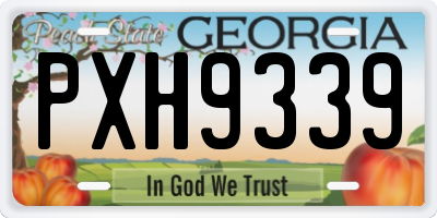 GA license plate PXH9339