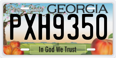 GA license plate PXH9350