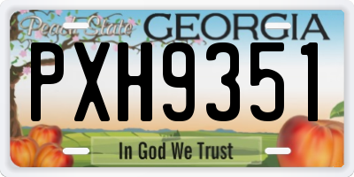 GA license plate PXH9351