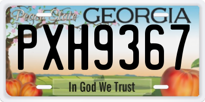 GA license plate PXH9367