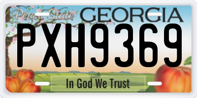 GA license plate PXH9369