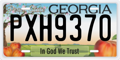 GA license plate PXH9370