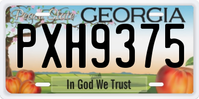 GA license plate PXH9375