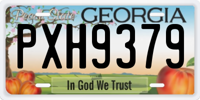 GA license plate PXH9379