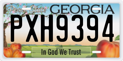 GA license plate PXH9394