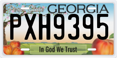 GA license plate PXH9395