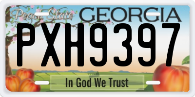 GA license plate PXH9397