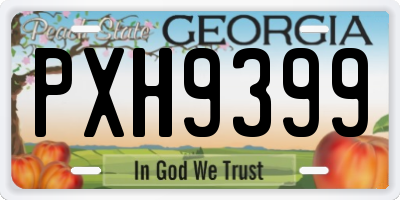 GA license plate PXH9399