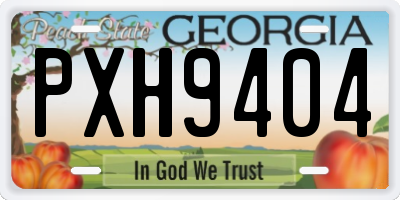 GA license plate PXH9404