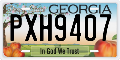 GA license plate PXH9407