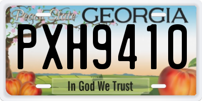 GA license plate PXH9410
