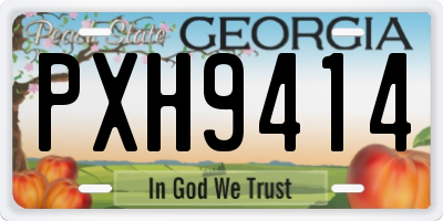GA license plate PXH9414