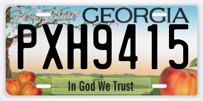 GA license plate PXH9415