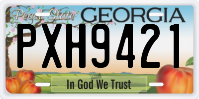 GA license plate PXH9421