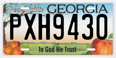 GA license plate PXH9430