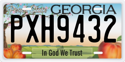 GA license plate PXH9432