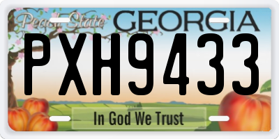 GA license plate PXH9433
