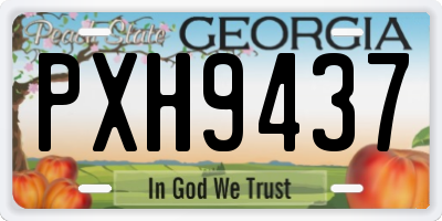 GA license plate PXH9437