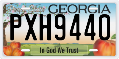 GA license plate PXH9440