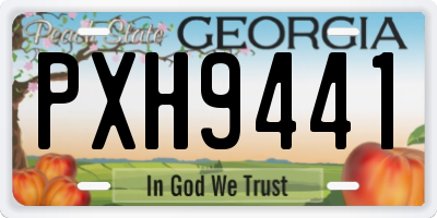 GA license plate PXH9441