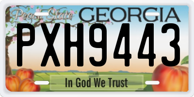 GA license plate PXH9443