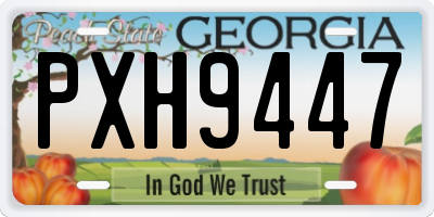GA license plate PXH9447