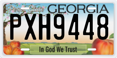 GA license plate PXH9448