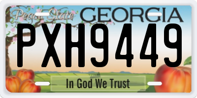 GA license plate PXH9449