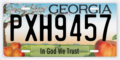 GA license plate PXH9457