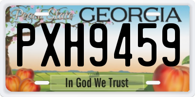 GA license plate PXH9459