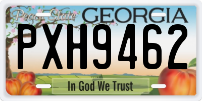 GA license plate PXH9462