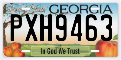 GA license plate PXH9463