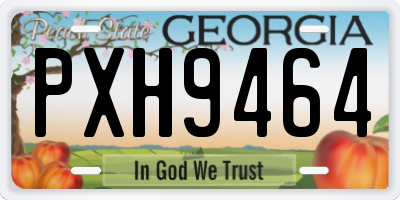 GA license plate PXH9464