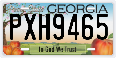 GA license plate PXH9465