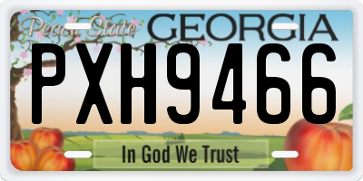 GA license plate PXH9466