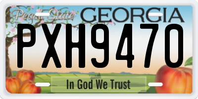GA license plate PXH9470