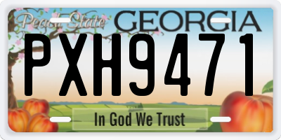 GA license plate PXH9471