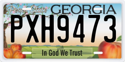 GA license plate PXH9473