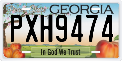 GA license plate PXH9474