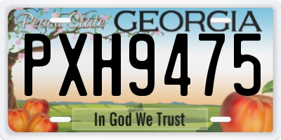 GA license plate PXH9475