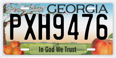 GA license plate PXH9476